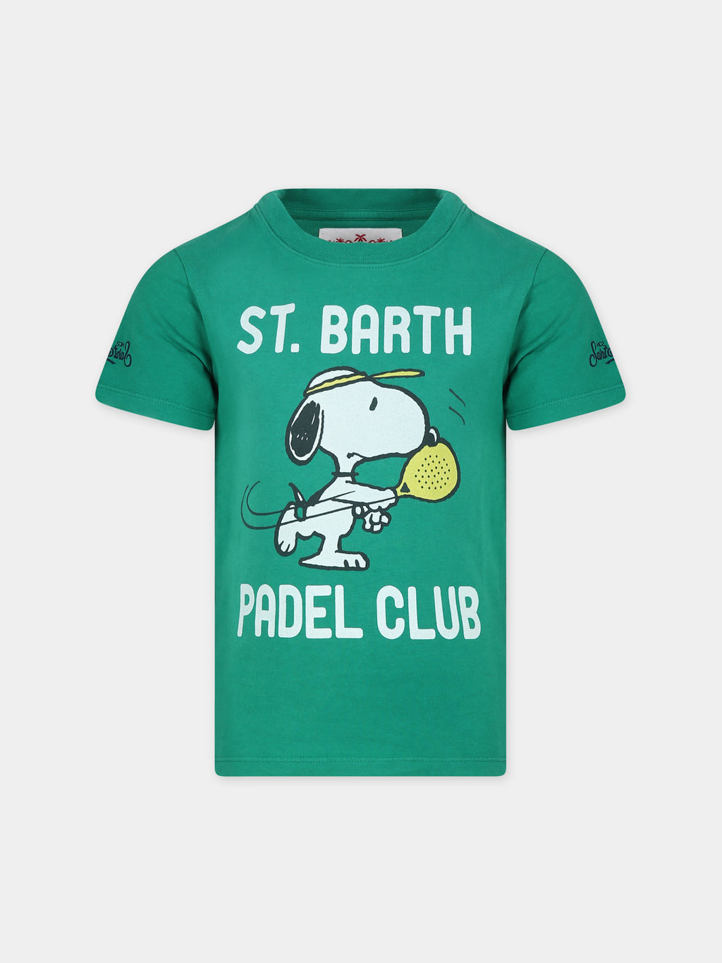 T-shirt vert pour garçon avec imprimé Snoopy